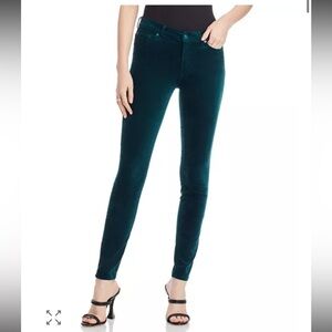 7 For All Mankind Velvet Skinny Jeans in Teal